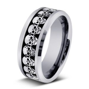 Tungsten Engraved Ring